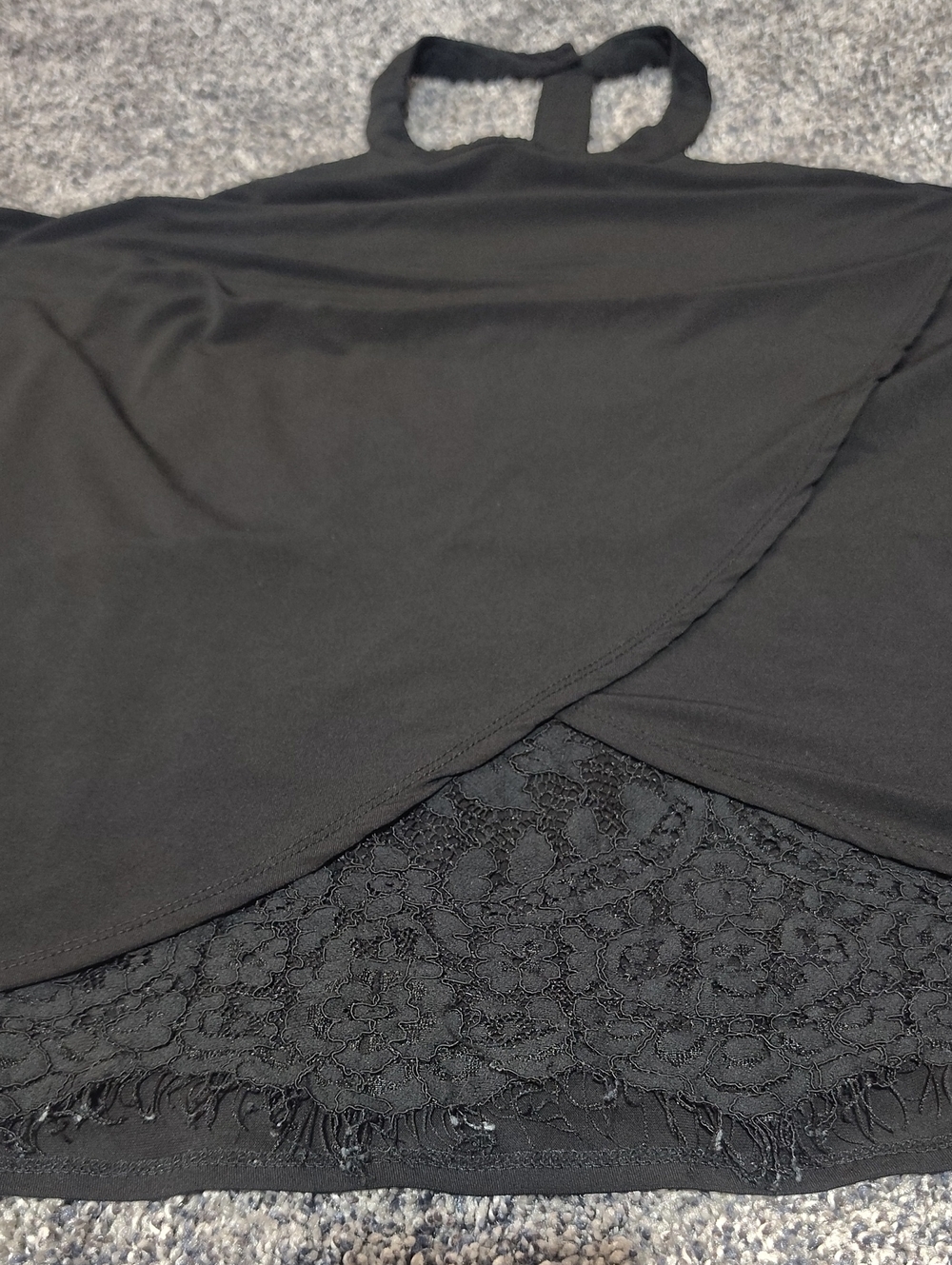 Maurices Black Lace-Trim Chemise Tank